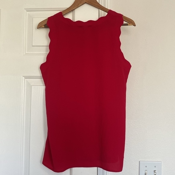 Pleione NWT  cherry red sleeveless blouse, size small. - Picture 9 of 11